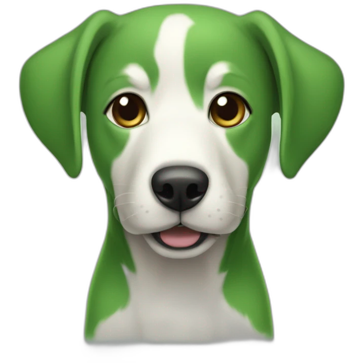 Perro verde emoji