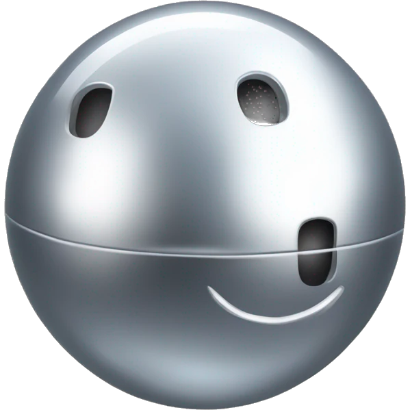 Shinny silver pinball ball  emoji