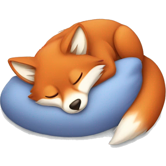 sleeping fox emoji