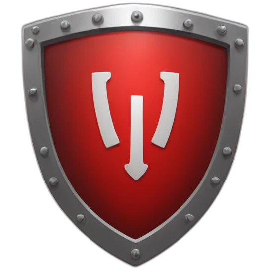 red shield and the VPN word emoji