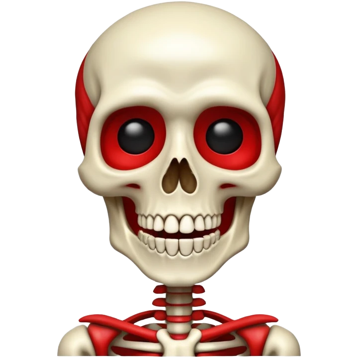 Flashing red skeleton wojak but with Rick Astley face on it and the Rick Astley face is straight face but with his front teeth sticking out emoji