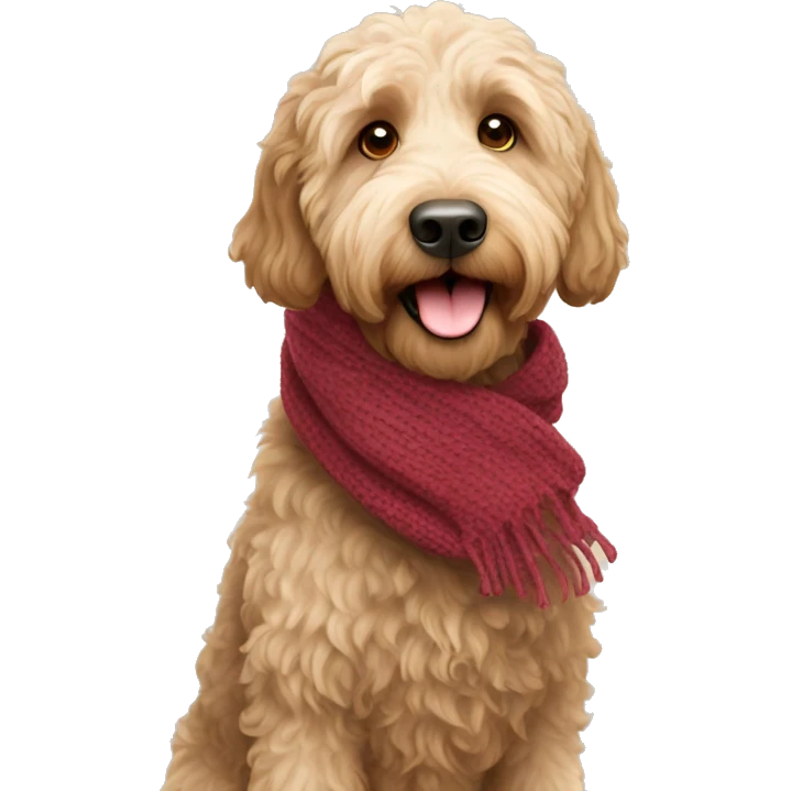 labradoodle-in-the-scarf emoji