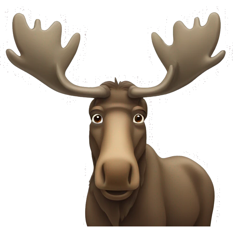 Moose with a press emoji