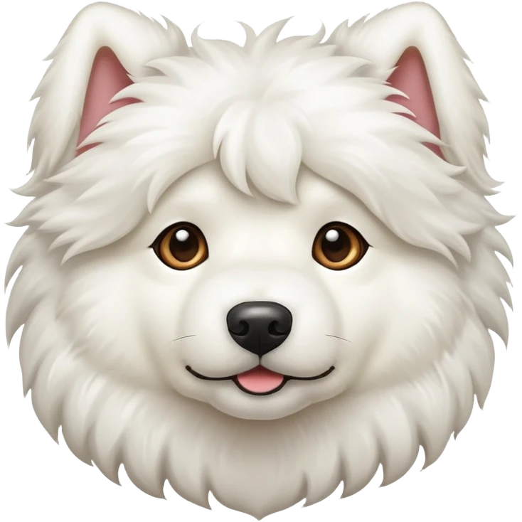 perro blanco peludo  emoji