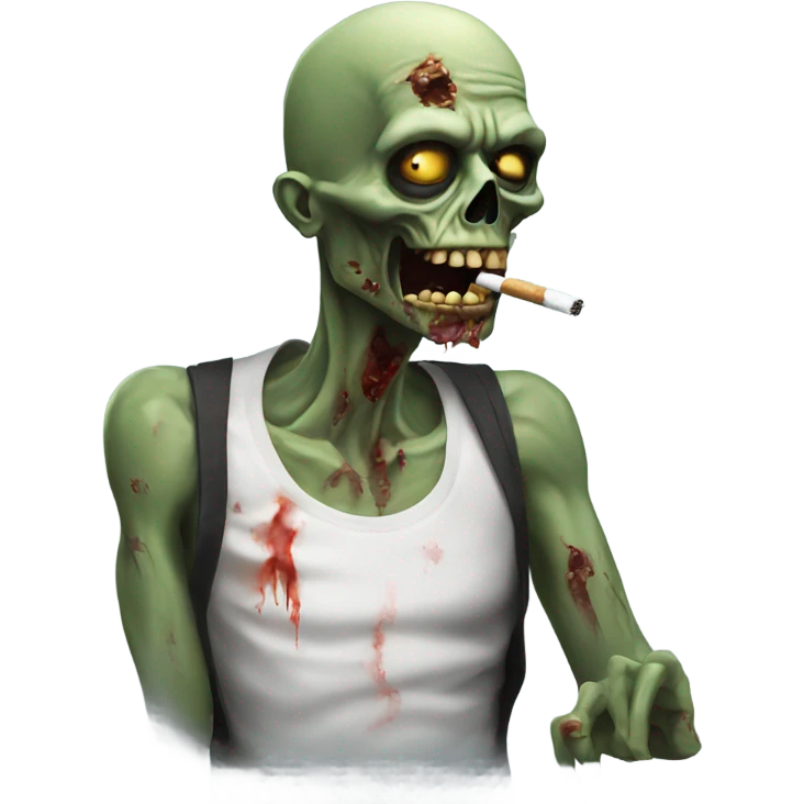 zombie smoking a cigarette  emoji