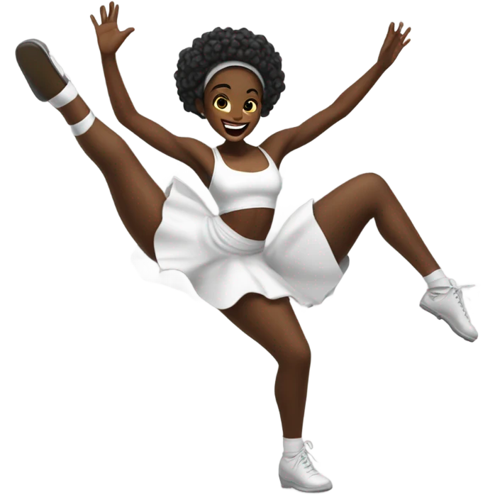 black girl on a drill dance team emoji