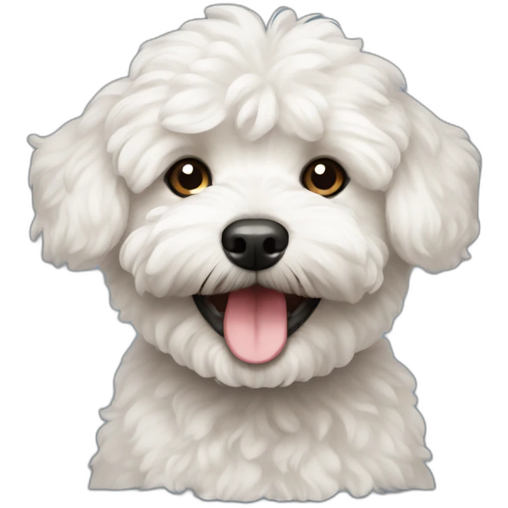 Smiling maltipoo emoji
