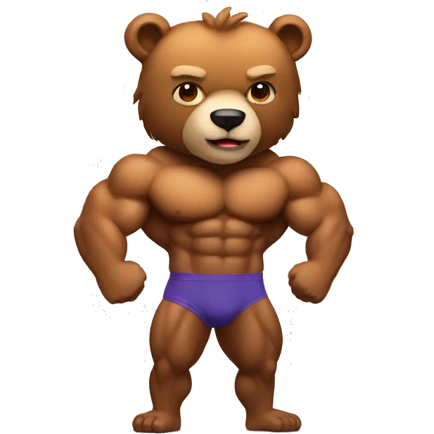 Bear bodybuilder emoji