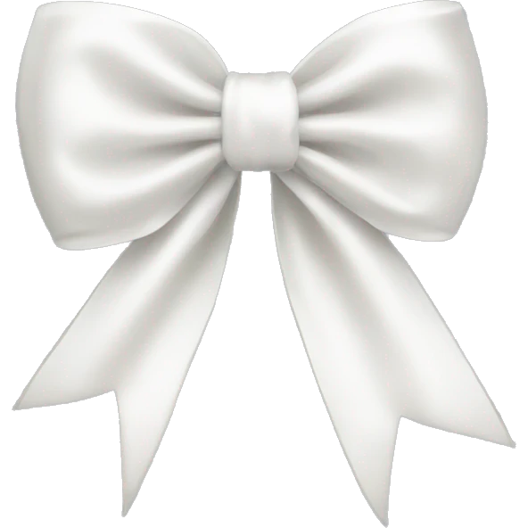 white satin bow emoji