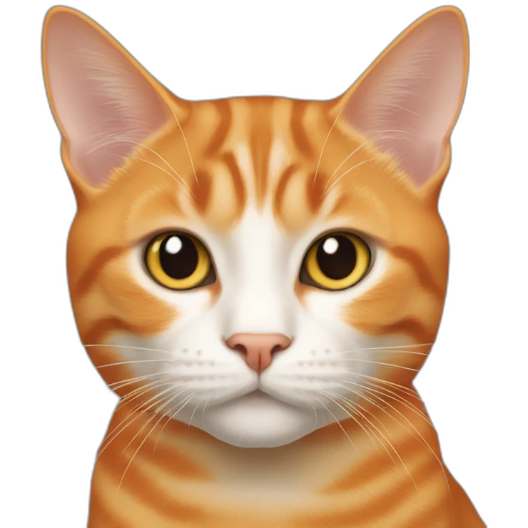 Orange Mau cat Manisch of isida emoji