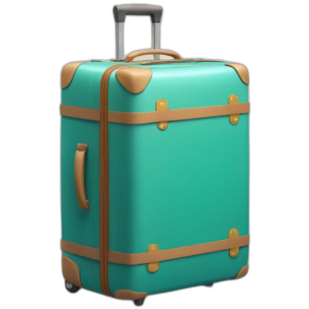 Colored luggage emoji