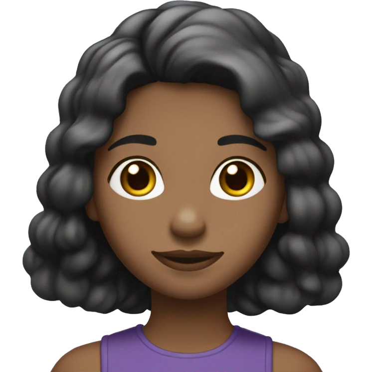Une violette (fleur) sur cheveux d’une fille noire clair emoji
