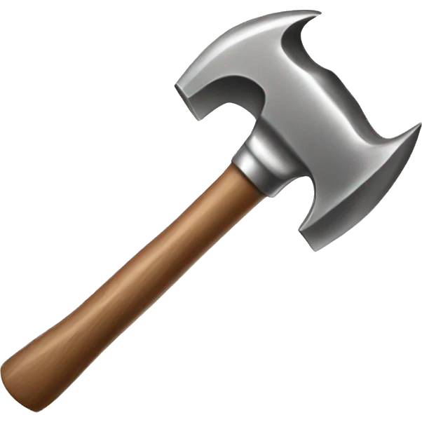smile emoji with a hammer emoji