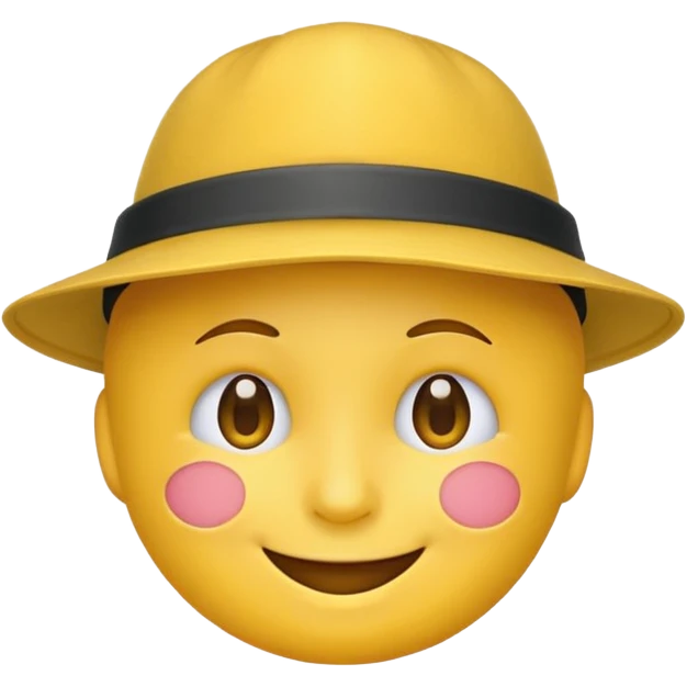 Şapkalı gülen yüzlü emoji emoji