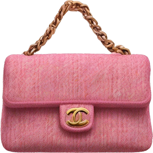 Pink tweed chanel bag emoji