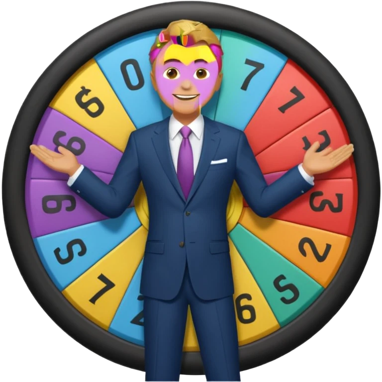 Pat Sajak wheel of fortune full body emoji
