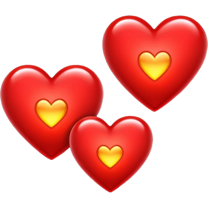 Red hearts glimmering lights  emoji