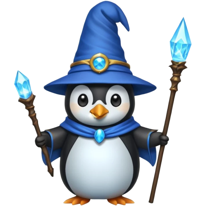 Penguin Wizard emoji