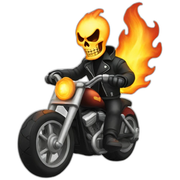 Fire Ghost rider emoji