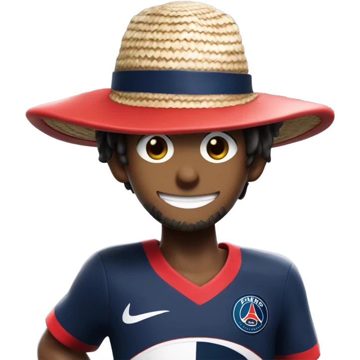 Luffy with psg jersey emoji