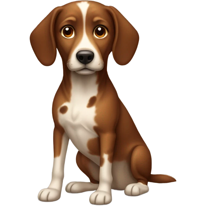 brown dog with dark brown spots emoji