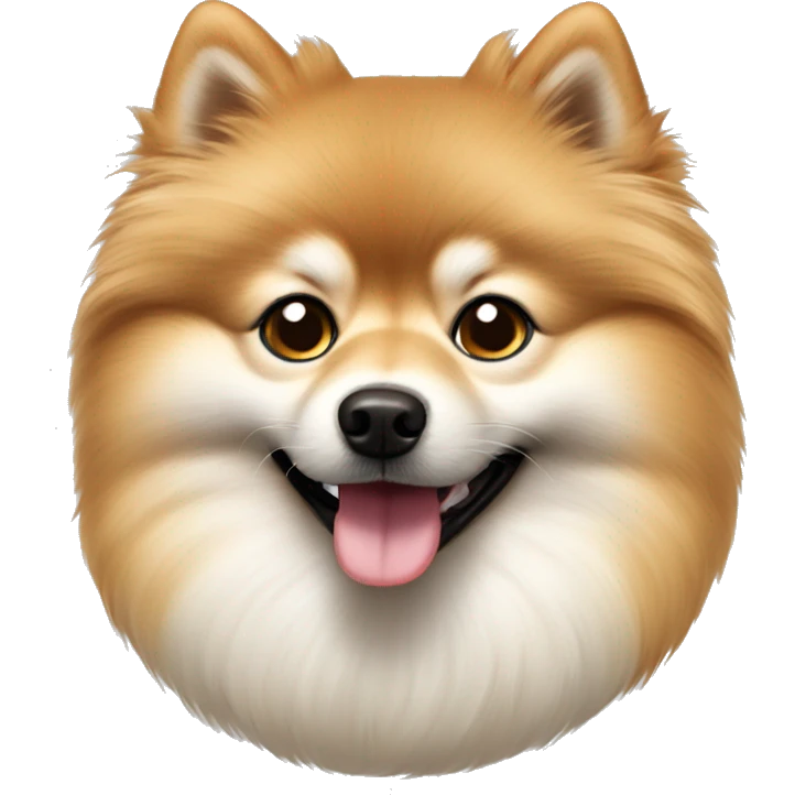 Beige pomerian spitz  emoji