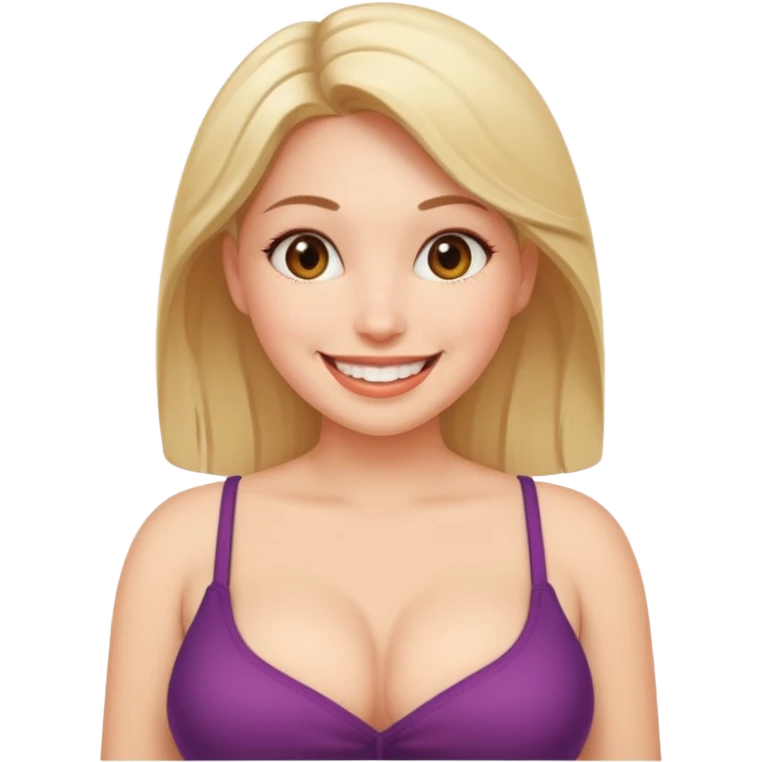 Naked woman with big boobs emoji