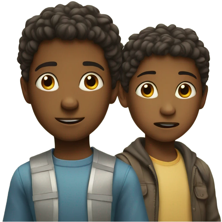 two struggling kids emoji