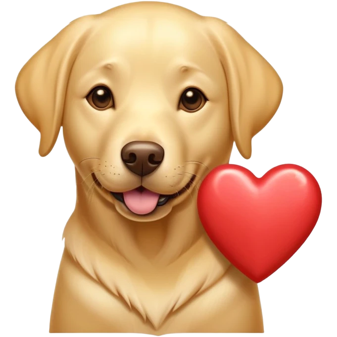 Labrador with love hearts  emoji