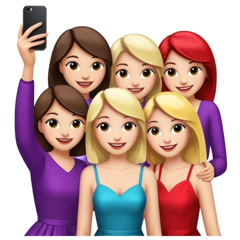 girls taking selfie in club emoji