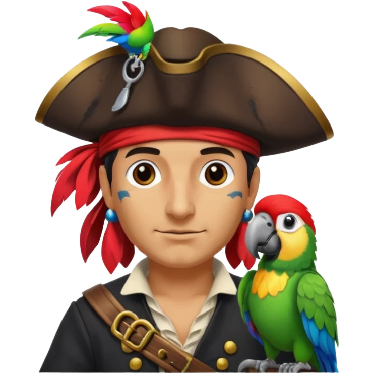 pirate and parrot emoji