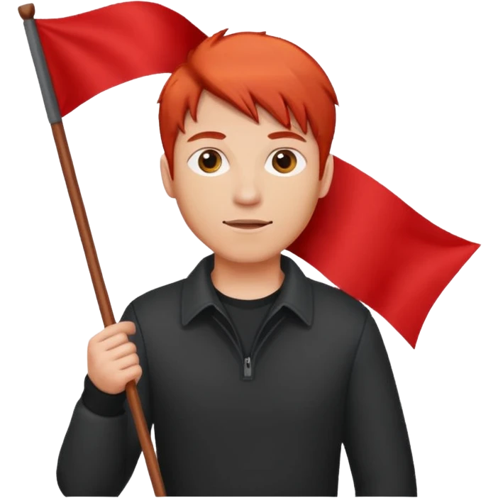 Red flag guy emoji