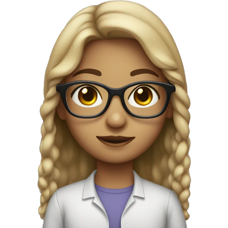 a girl wearing a spectical  emoji
