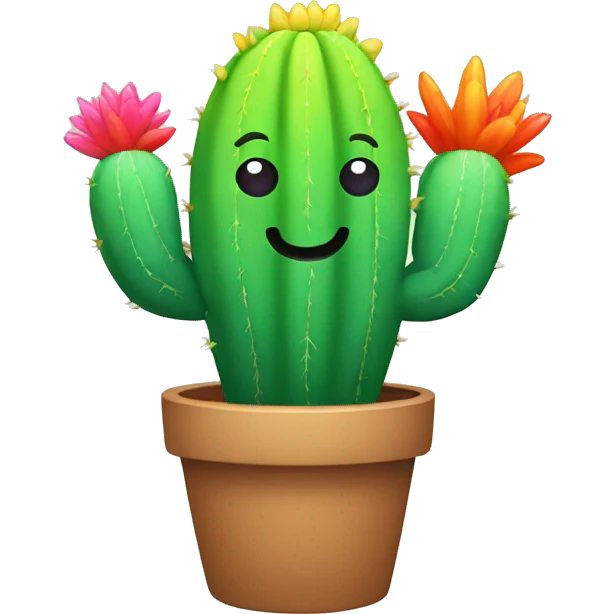 Rainbow Cactus emoji