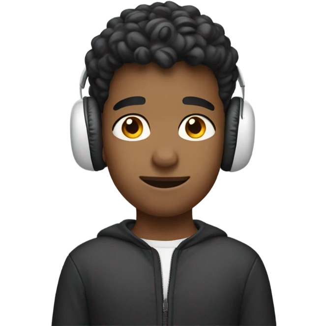 a boy with airpods  emoji