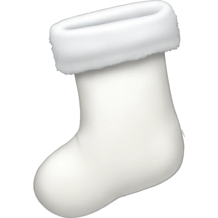 White Christmas stocking  emoji