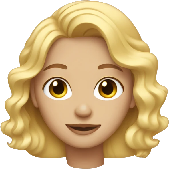 Blonde girl with waves emoji