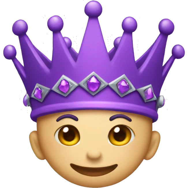 Purple princess crown emoji