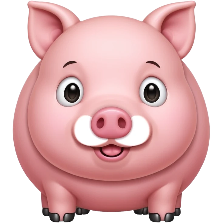 Cute pink pig emoji