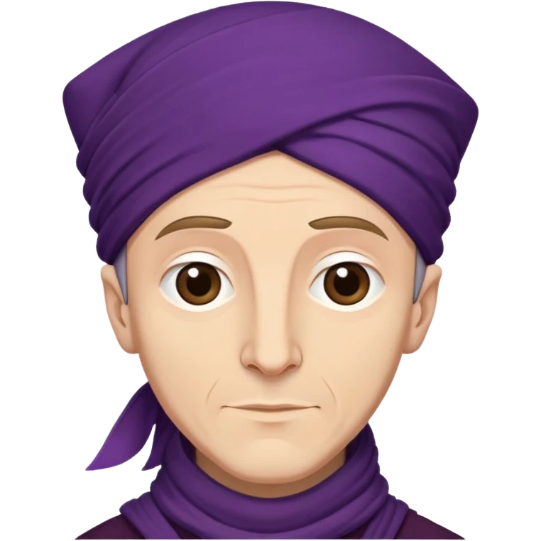 Quirinus Quirrell young man from harry potter with big Head scarf emoji