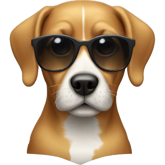 Dog wearing sunglasses emoji