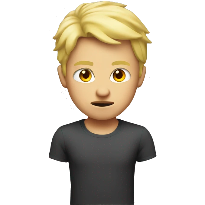 blonde boy red face mad emoji