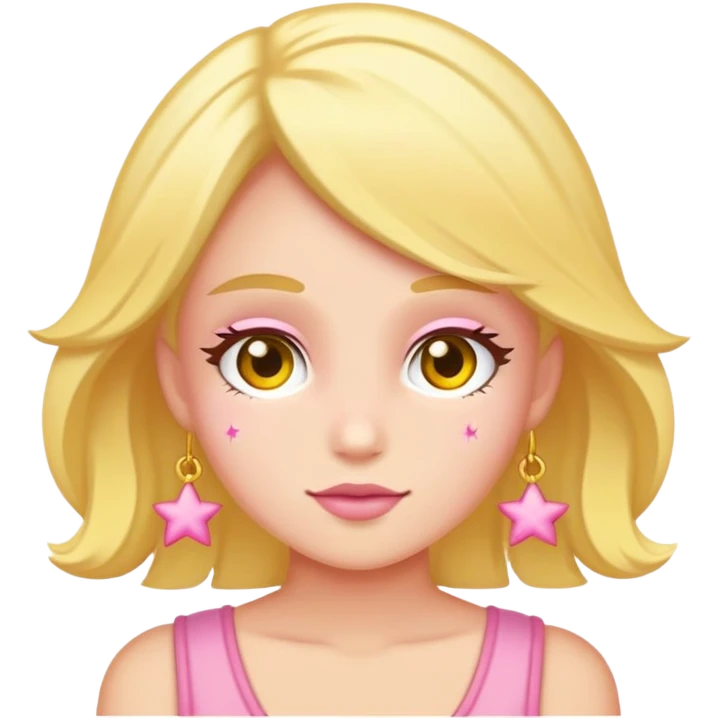 Fionka pink and small yellow stars emoji