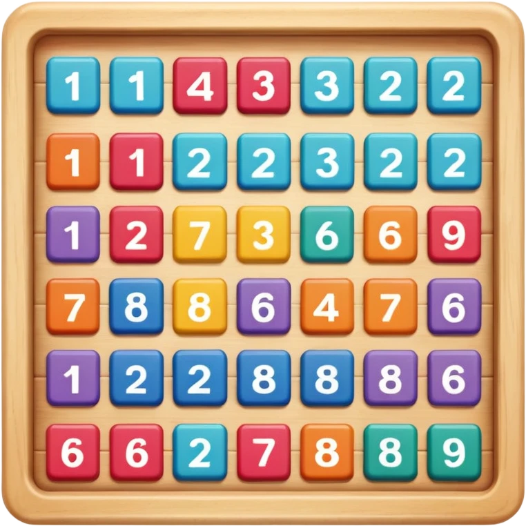 A square toy that can hold 4 internal squares across and 4 internal squares down, resulting in 16 spaces, with only 15 spaces filled with a square. Each internal square holds a number so that when moved around and lined up appropriately it lists the numbers 1 through 15 in order.  emoji