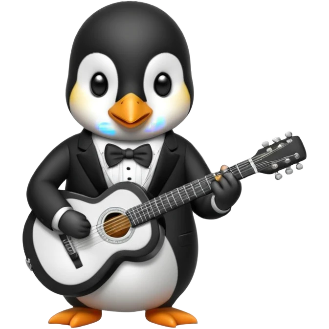 guitar hero penguin emoji