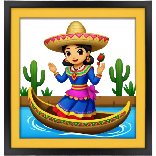 Mexican trajinera of Xochimilco emoji