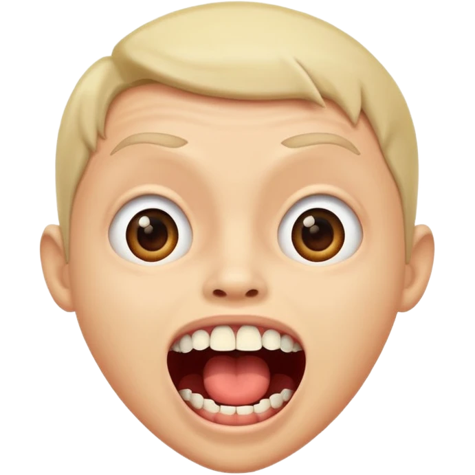 mouth wide open human emoji