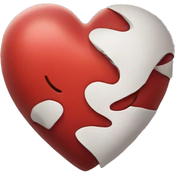 reveal cover on a heart emoji