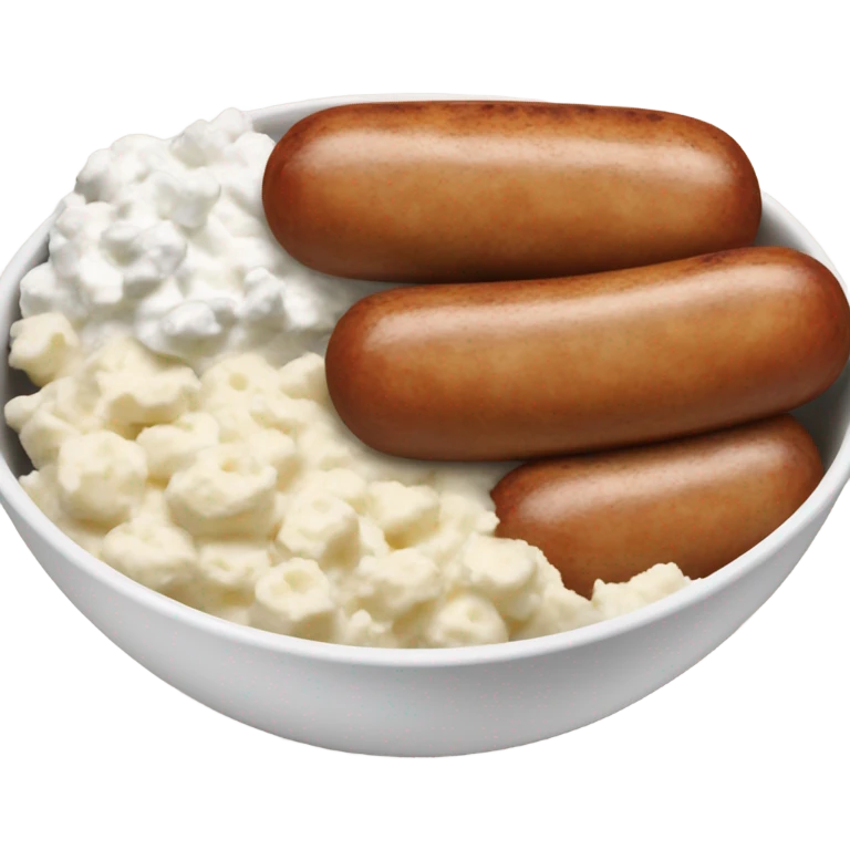 chicken sausage and cottage cheese emoji
