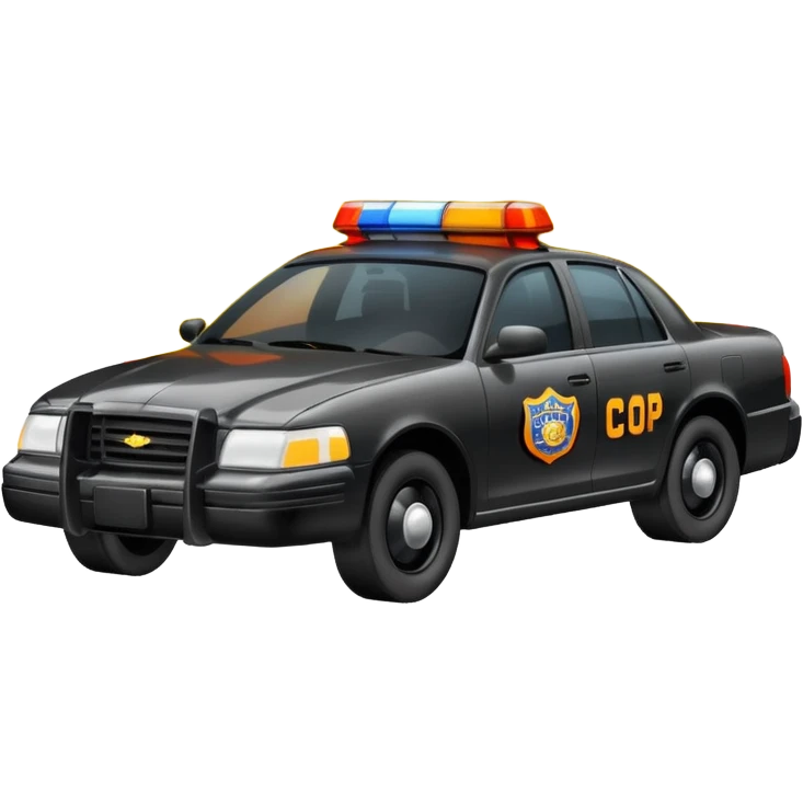 Cop car on fire emoji